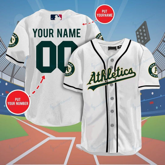 Oakland Athletics Personalized Baseball Jersey Shirt 45