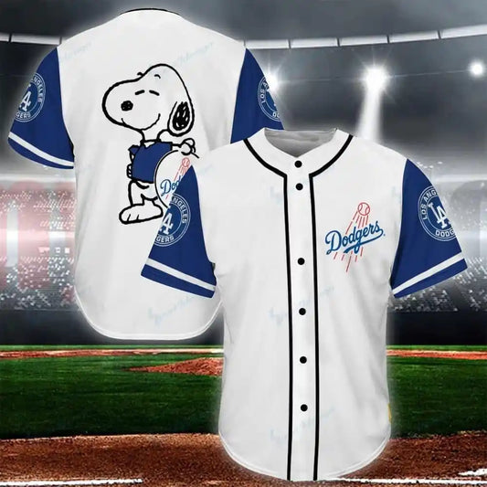 Snoopy-Los Angeles Dodgers Baseball Jersey 14