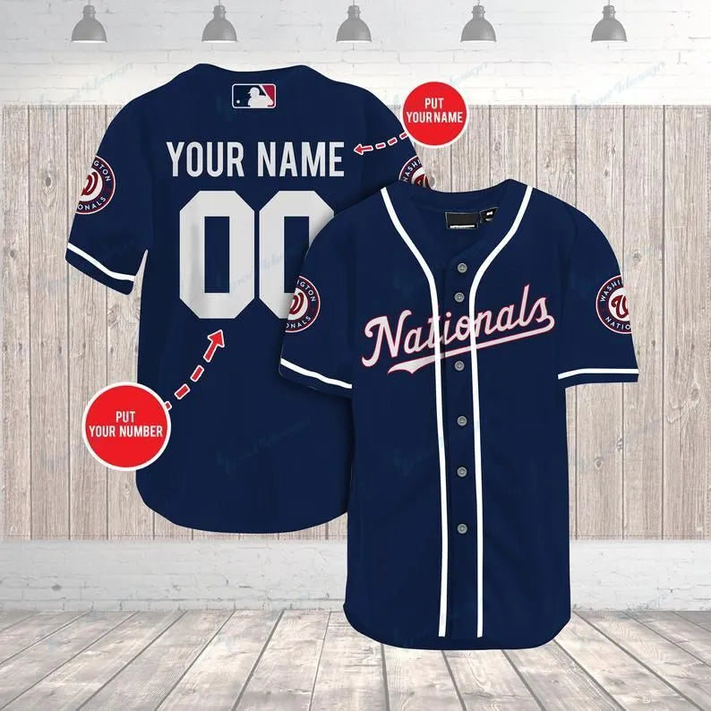 MLB Washington Nationals Personalized Baseball Jersey Shirt 68