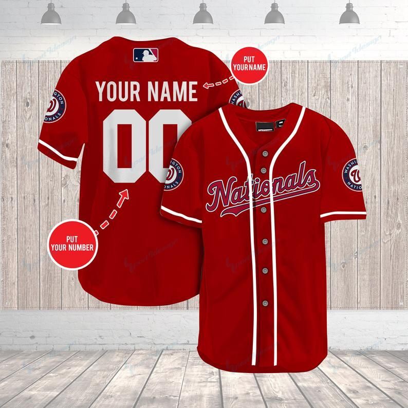 MLB Washington Nationals Personalized Baseball Jersey Shirt 68