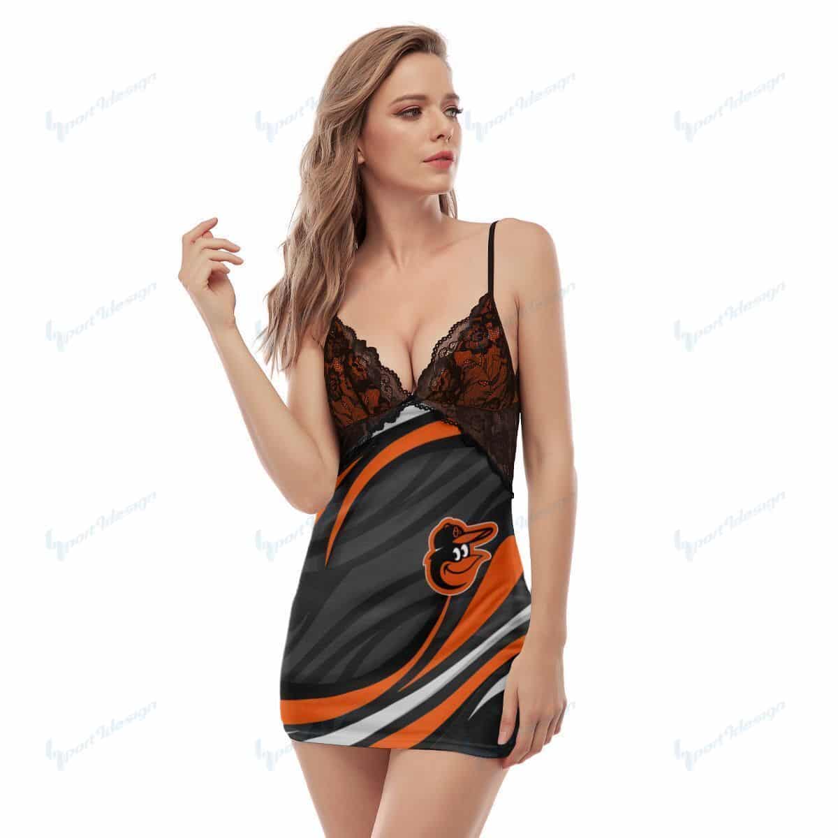 Baltimore Orioles Lace Back Strap Slip Dress 243-2