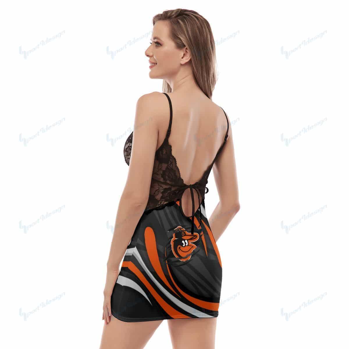 Baltimore Orioles Lace Back Strap Slip Dress 243-2