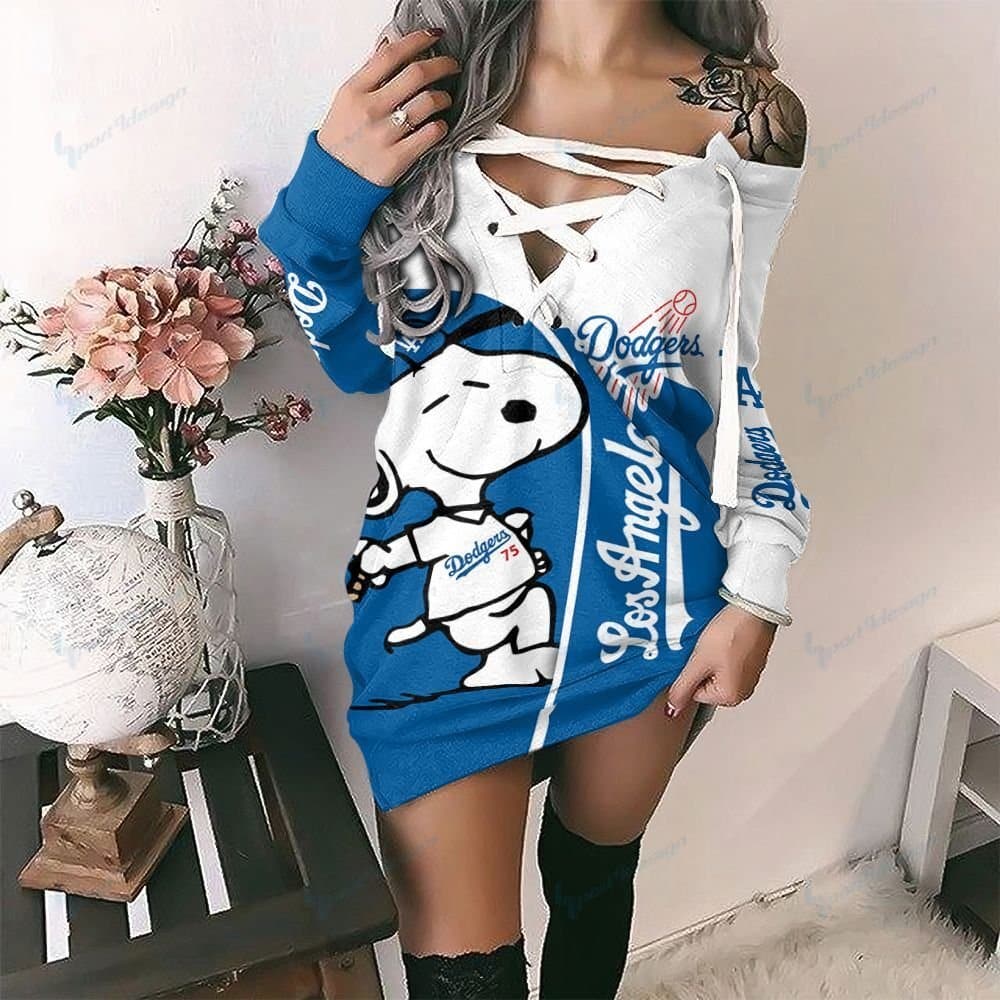 Los Angeles Dodgers Lace-Up Sweatshirt 66