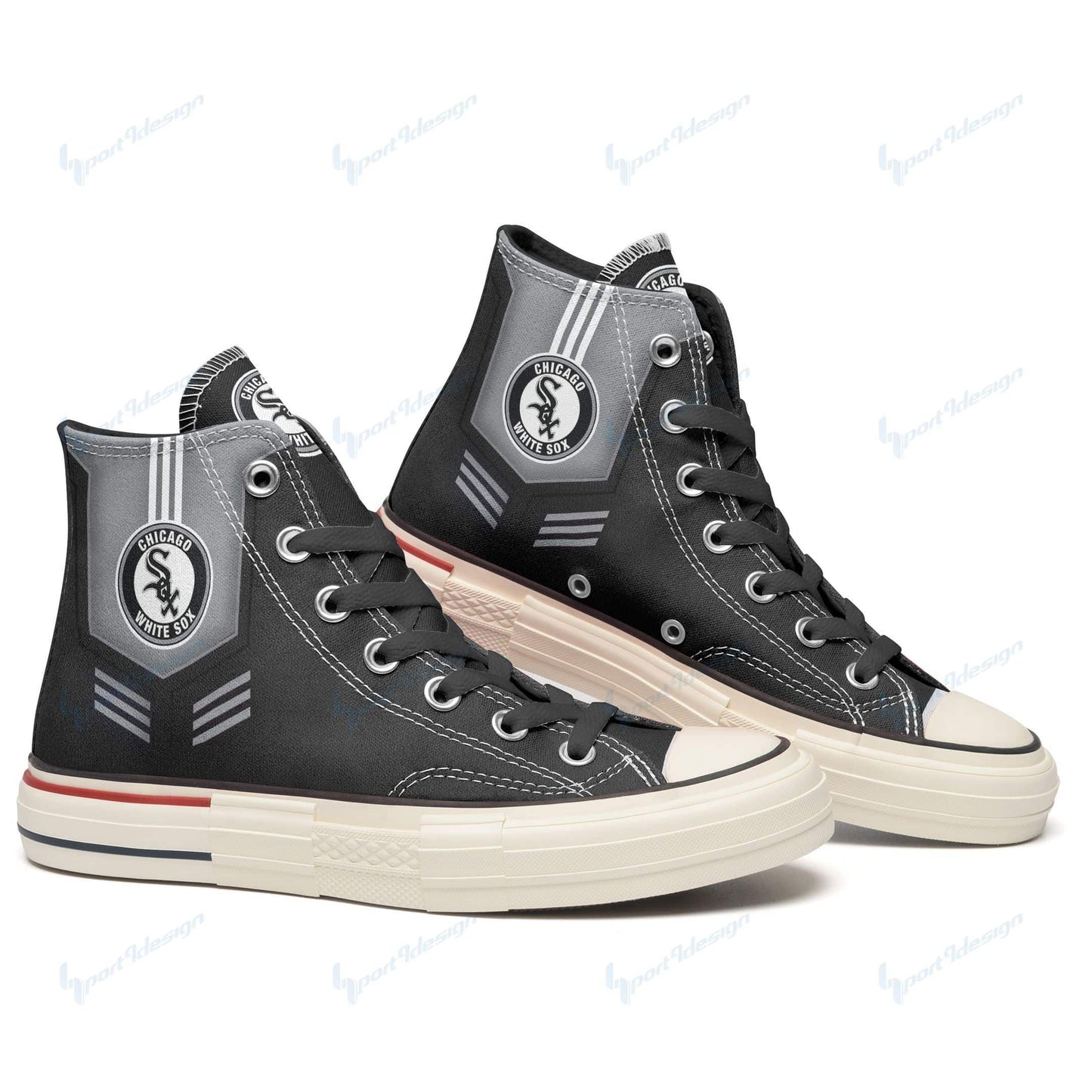 Chicago White Sox New High Top Canvas Shoes 58