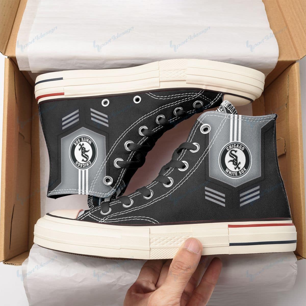 Chicago White Sox New High Top Canvas Shoes 58