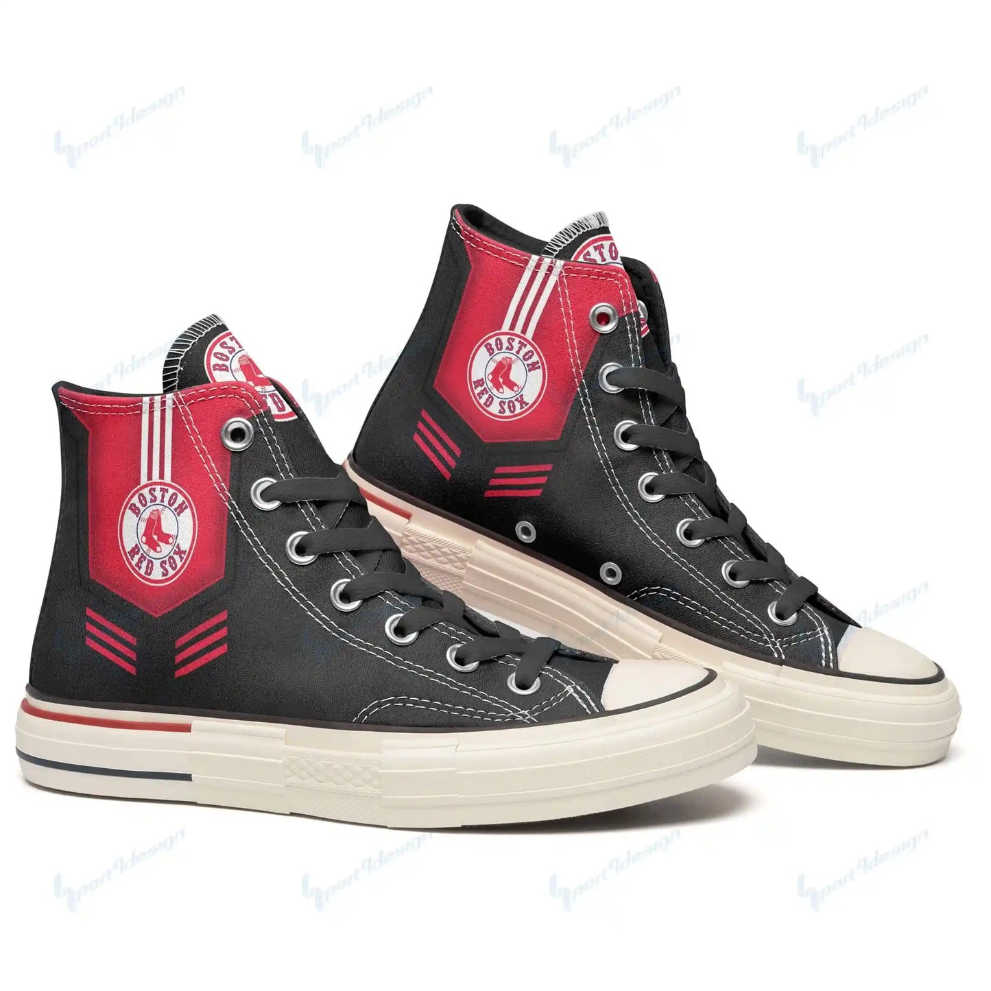 Boston Red Sox New High Top Canvas Shoes 57