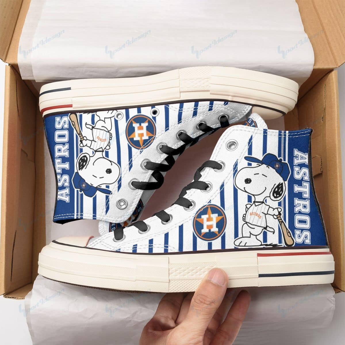 Houston Astros New High Top Canvas Shoes 49