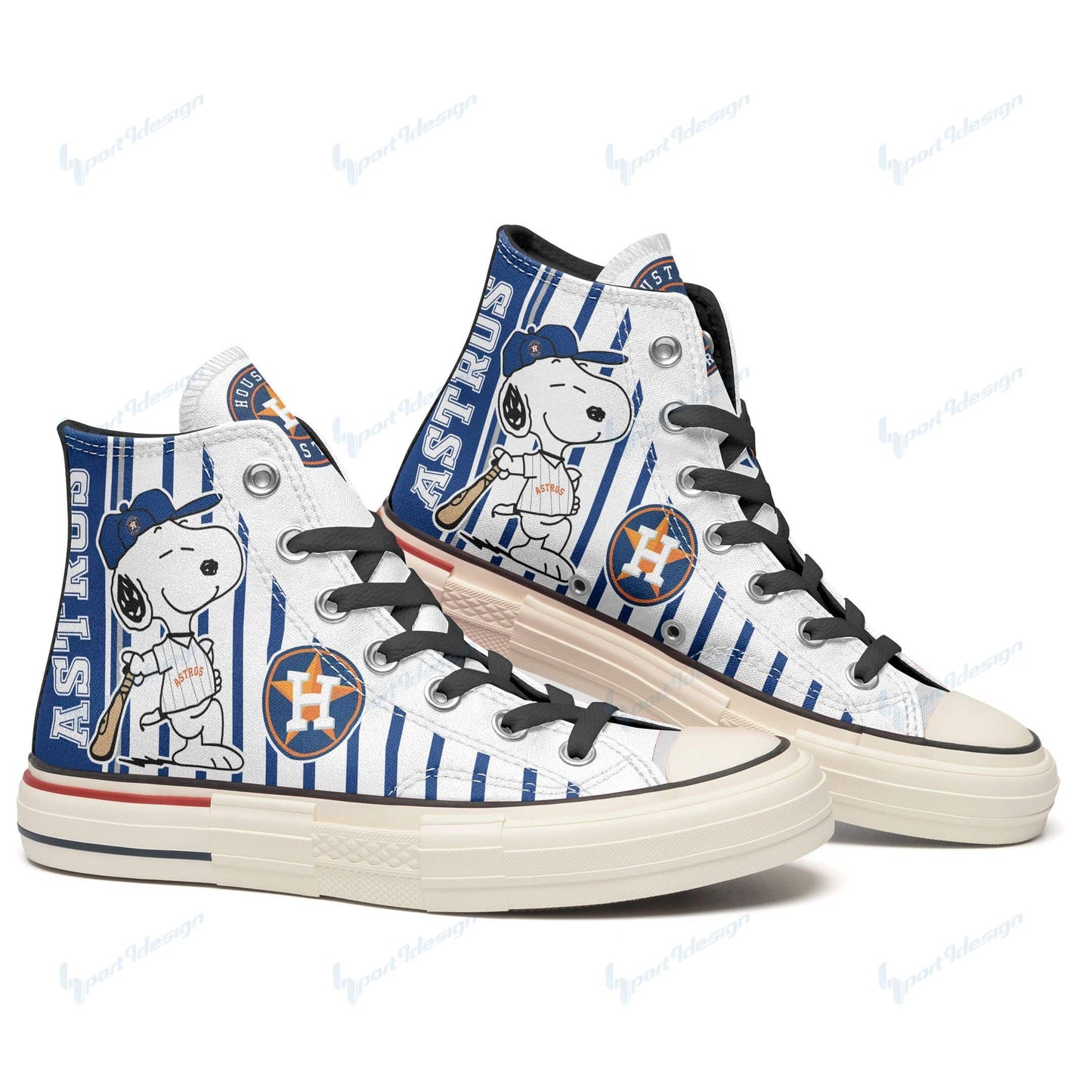 Houston Astros New High Top Canvas Shoes 49