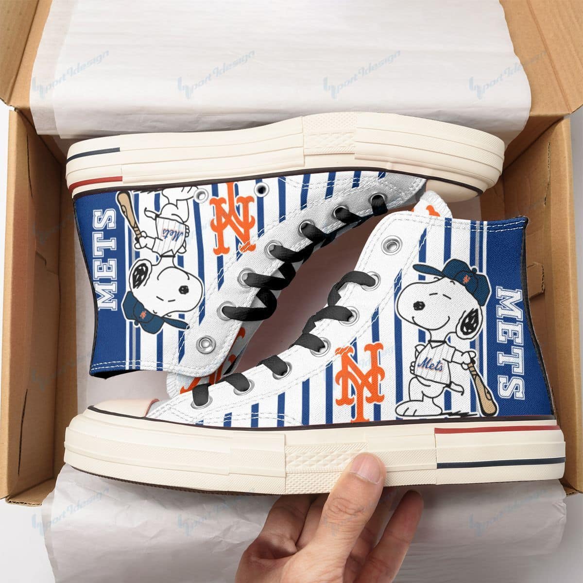 New York Mets New High Top Canvas Shoes 51