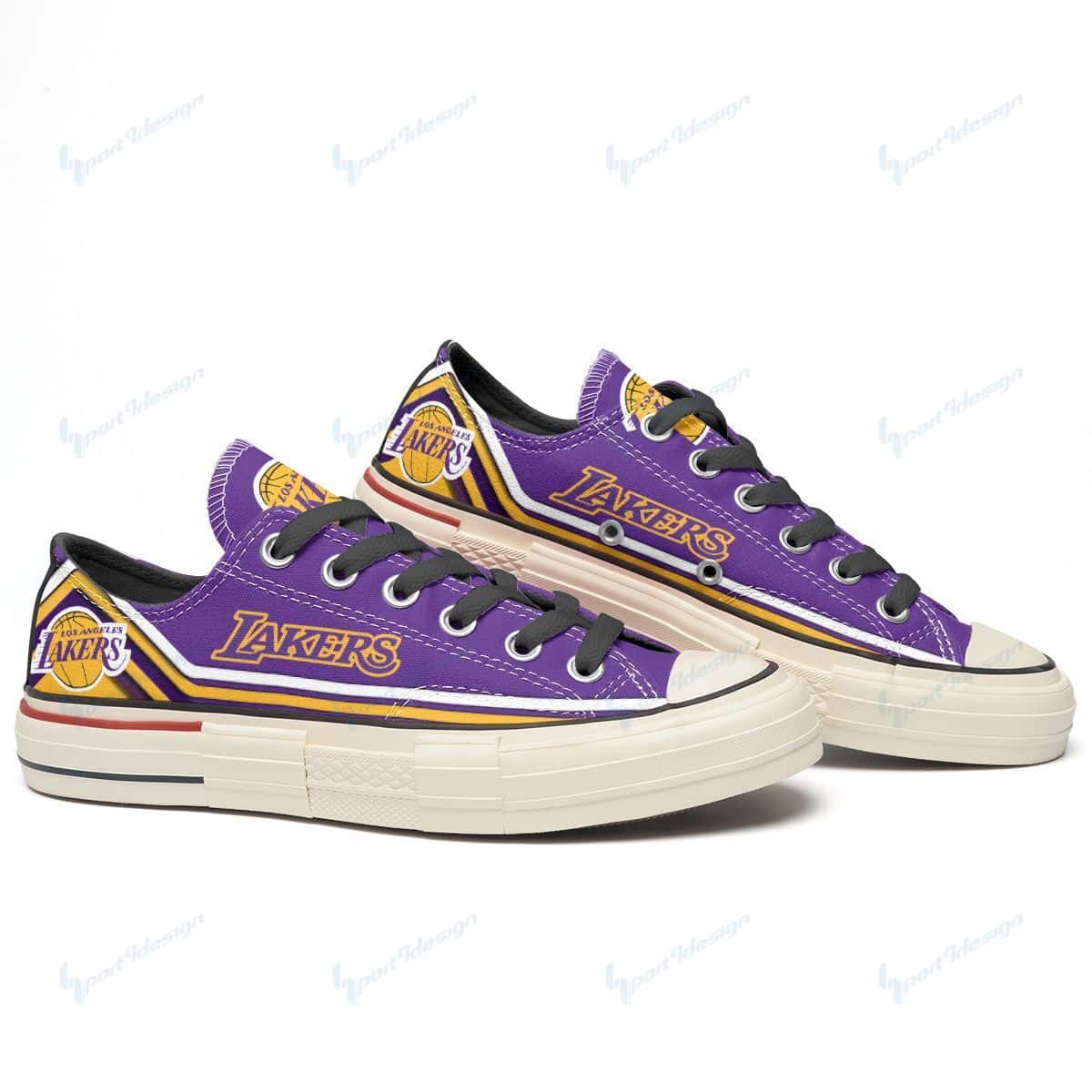 Los Angeles Lakers New Low Top Canvas Shoes 23