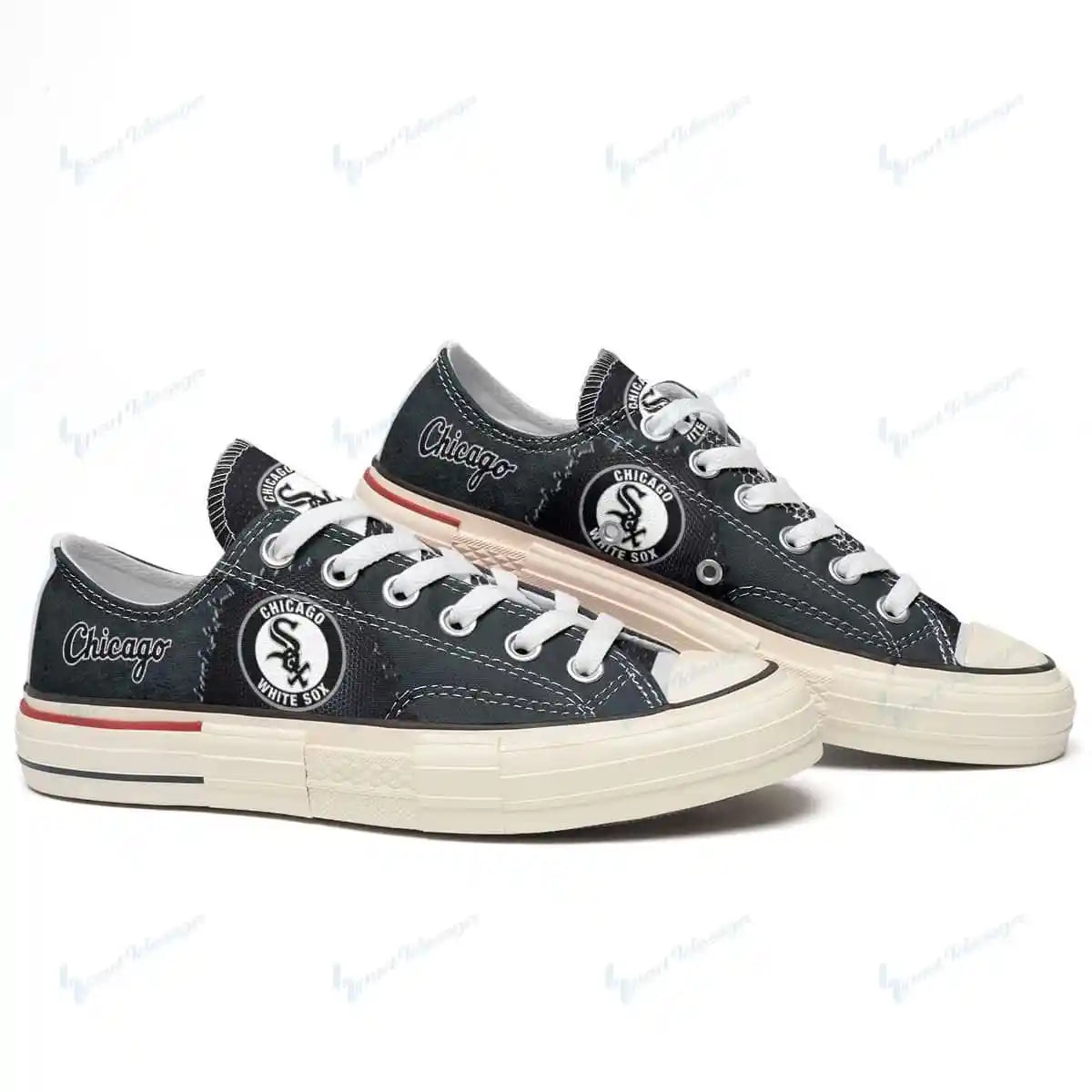 Chicago White Sox New Low Top Canvas Shoes 29