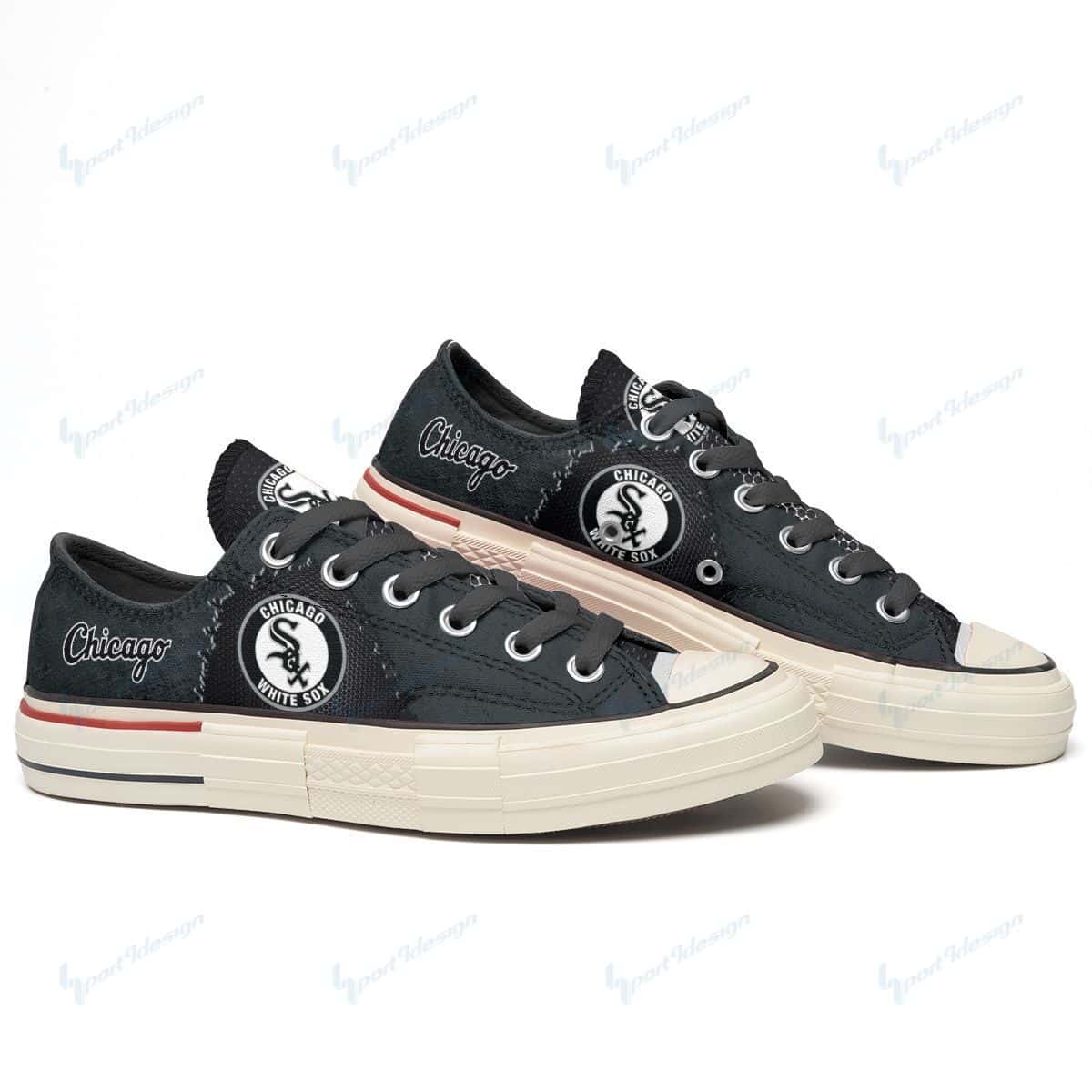 Chicago White Sox New Low Top Canvas Shoes 29