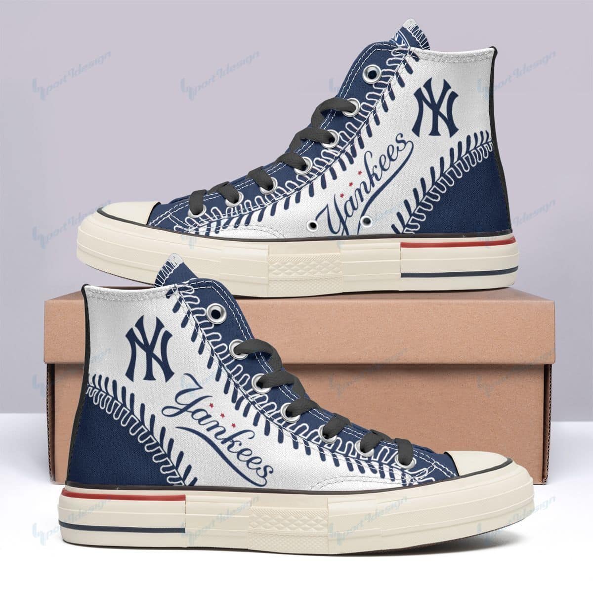 New York Yankees New High Top Canvas Shoes 32