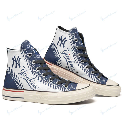 New York Yankees New High Top Canvas Shoes 32