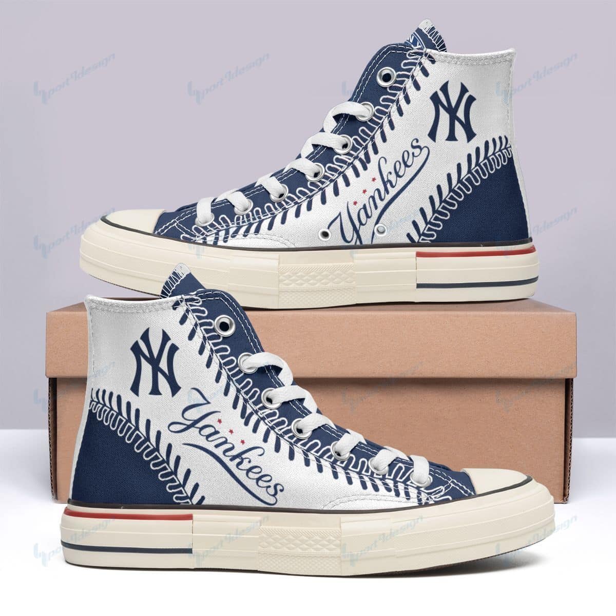 New York Yankees New High Top Canvas Shoes 32
