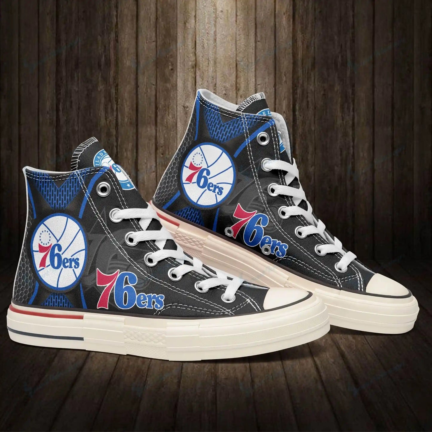 Philadelphia 76ers New High Top Canvas Shoes 29