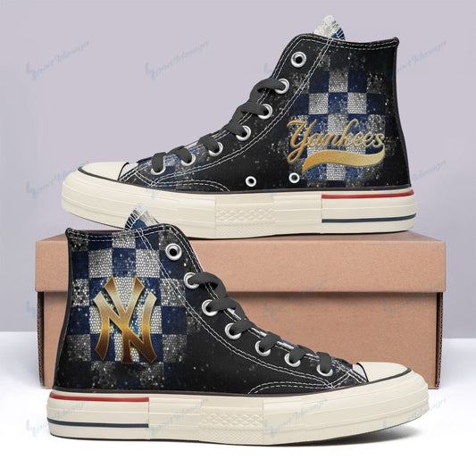New York Yankees New High Top Canvas Shoes 38