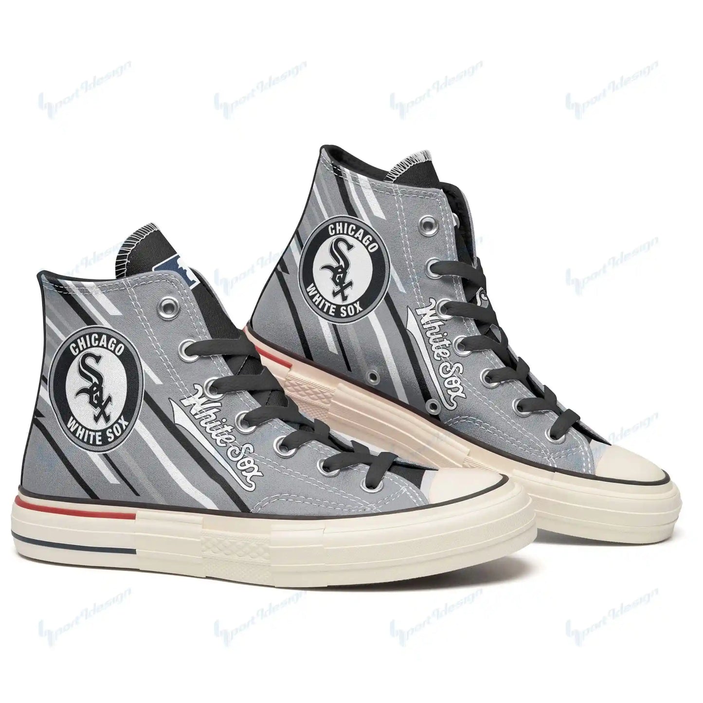 Chicago White Sox New High Top Canvas Shoes 15