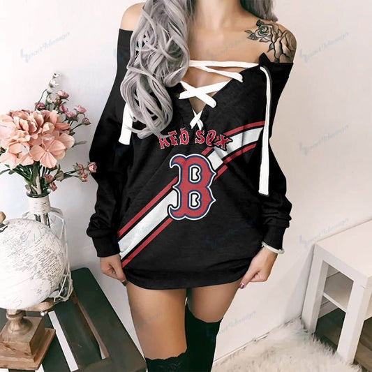 Boston Red Sox Lace-Up Sweatshirt 34