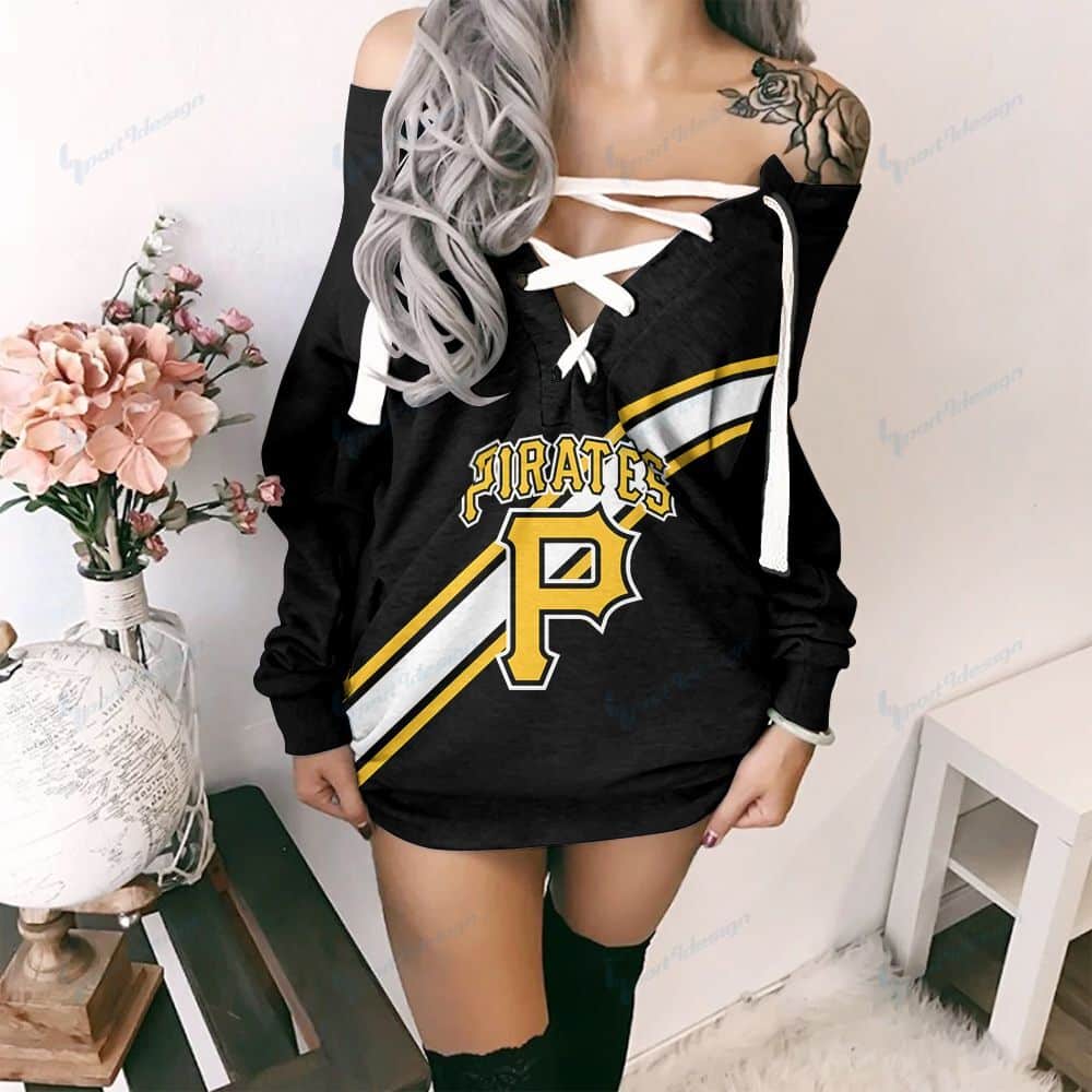 Pittsburgh Pirates Lace-Up Sweatshirt 17