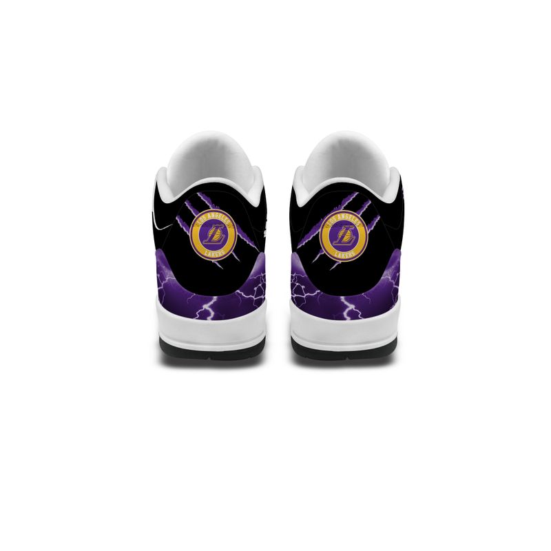 Los Angeles Lakers Basic Leather JD03 Shoes Men and Women AZBTAJ3000264