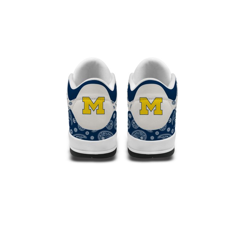 Michigan Wolverines Basic Leather JD03 Shoes Men and Women AZBTAJ3000260