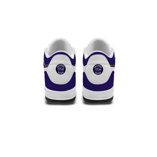 Baltimore Ravens Basic White Genuine Leather JD03 Shoes Men and Women AZBTAJ3000150