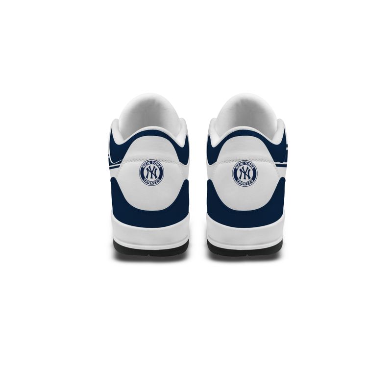 New York Yankees Basic White Genuine Leather JD03 Shoes Men and Women AZBTAJ3000058