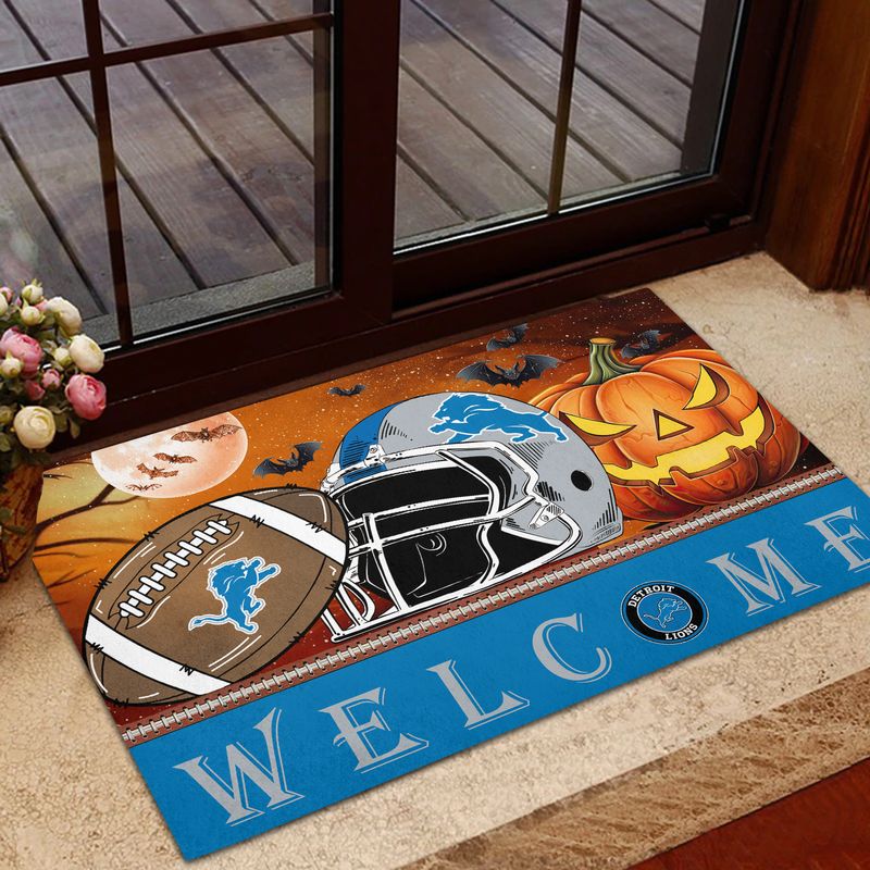 Detroit Lions Halloween Doormat New Collection AZBTDM000004