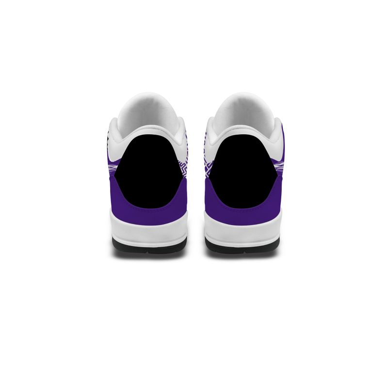 LSU Tigers Fire White Genuine Leather JD03 Shoes Men and Women AZBTAJ3000101