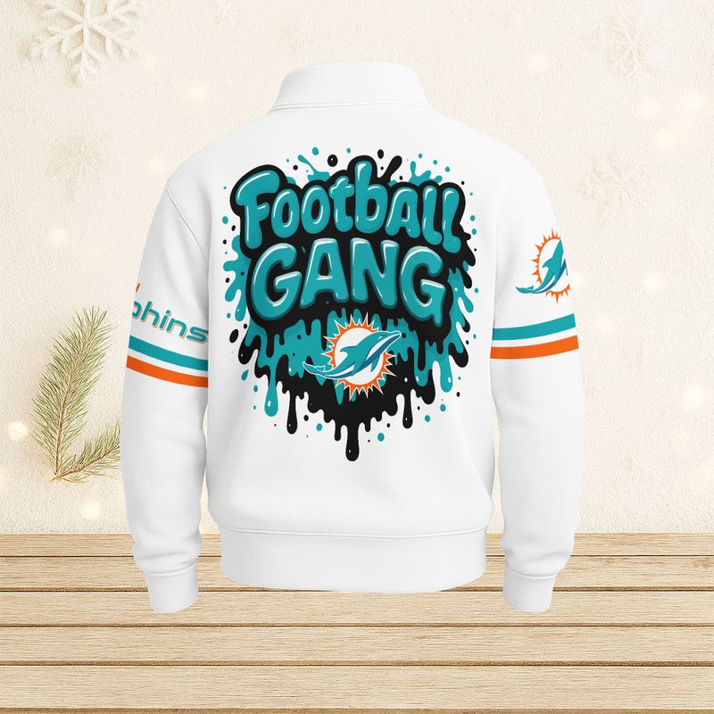 Miami Dolphins Casual Stand Collar Sweatshirt BT681