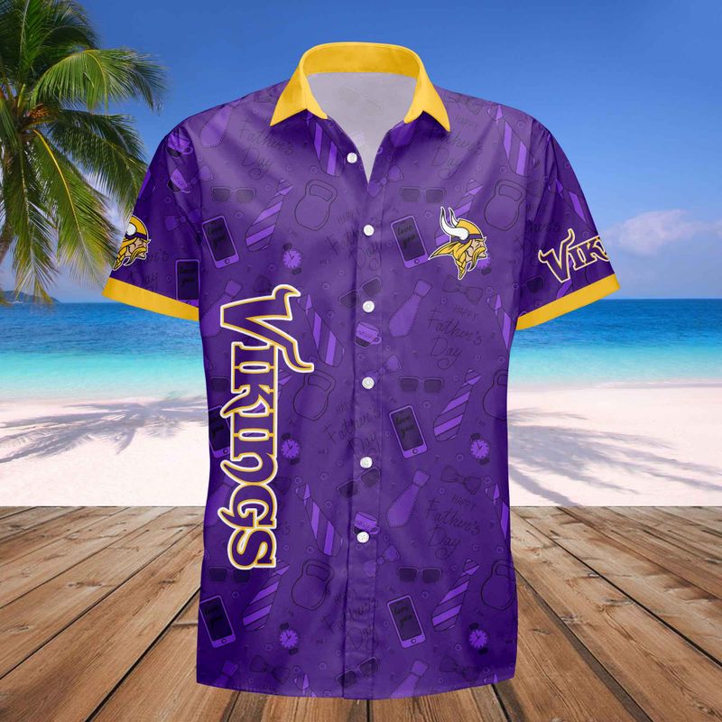 Minnesota Vikings Personalized Button Shirt Father’s Day New AZBTBTS000003