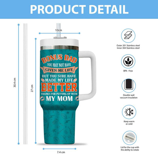 Miami Dolphins New Personalized 40oz Tumbler Father’s Day AZBT40OZ000170