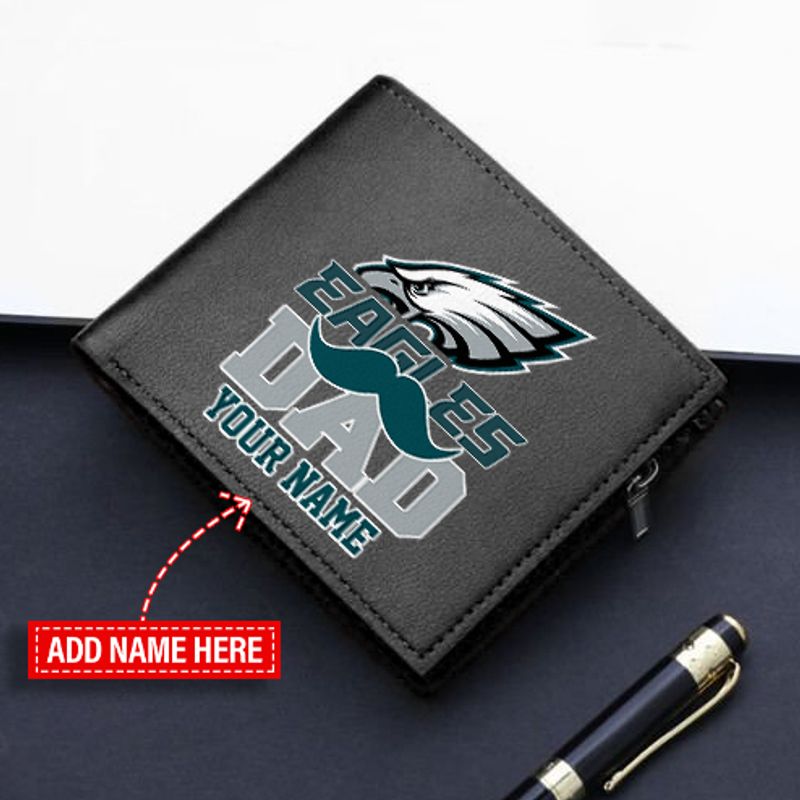 Philadelphia Eagles Limited Edition Men’s Leather Bifold Wallet Gift For Father’s Day AZBT2DMW000006