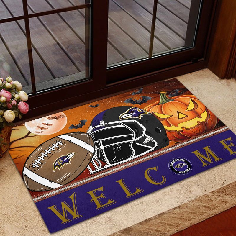 Baltimore Ravens Halloween Doormat New Collection AZBTDM000014