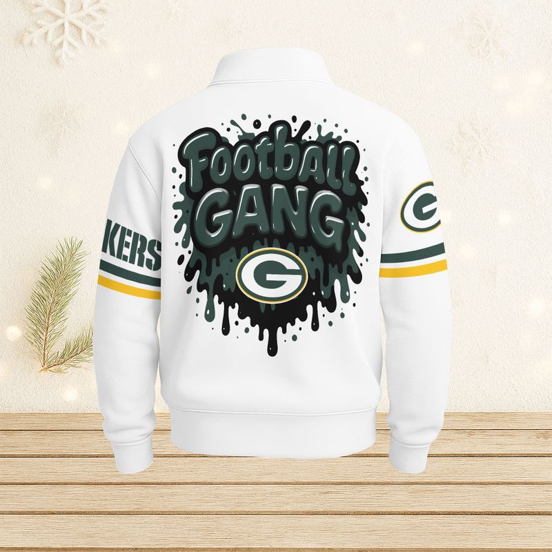 Green Bay Packers Casual Stand Collar Sweatshirt BT673