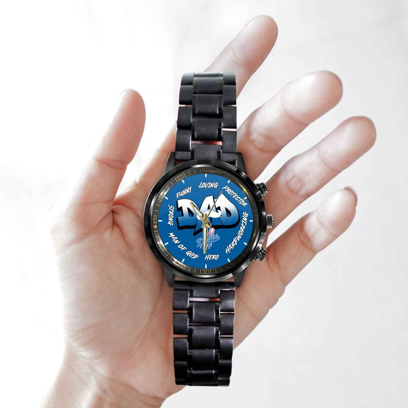 Los Angeles Dodgers Limited Edition Black Stainless Steel Watch For Father’s Day AZBTWA000012
