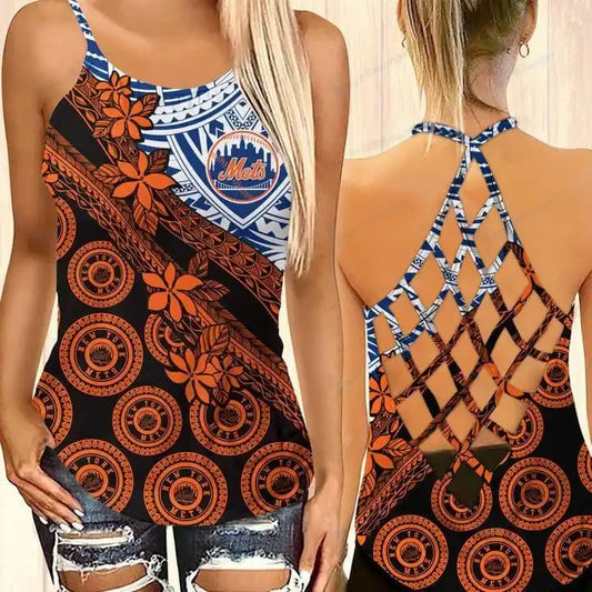 New York Mets MLB-CrossTank top Polynesian
