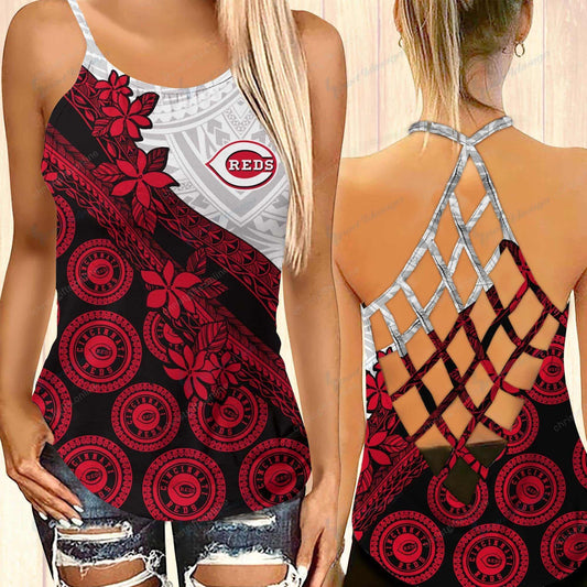 Cincinnati Reds MLB-CrossTank top Polynesian