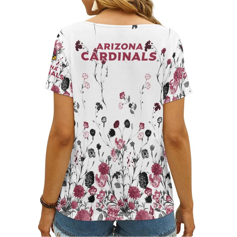Arizona Cardinals Personalized V-neck Women T-shirt