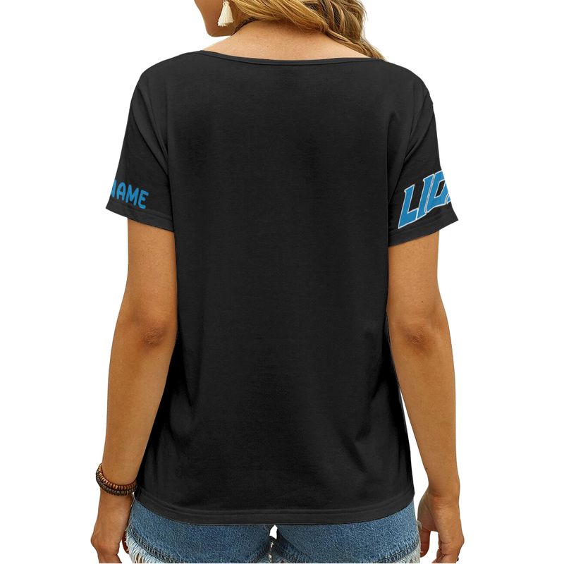 Detroit Lions Happy Mother’s Day Summer Women V Neck T-Shirt AGCWTS690