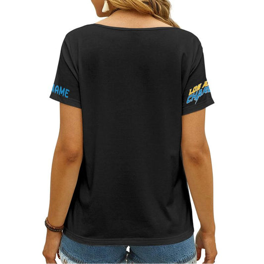 Los Angeles Chargers Happy Mother’s Day Summer Women V Neck T-Shirt AGCWTS697