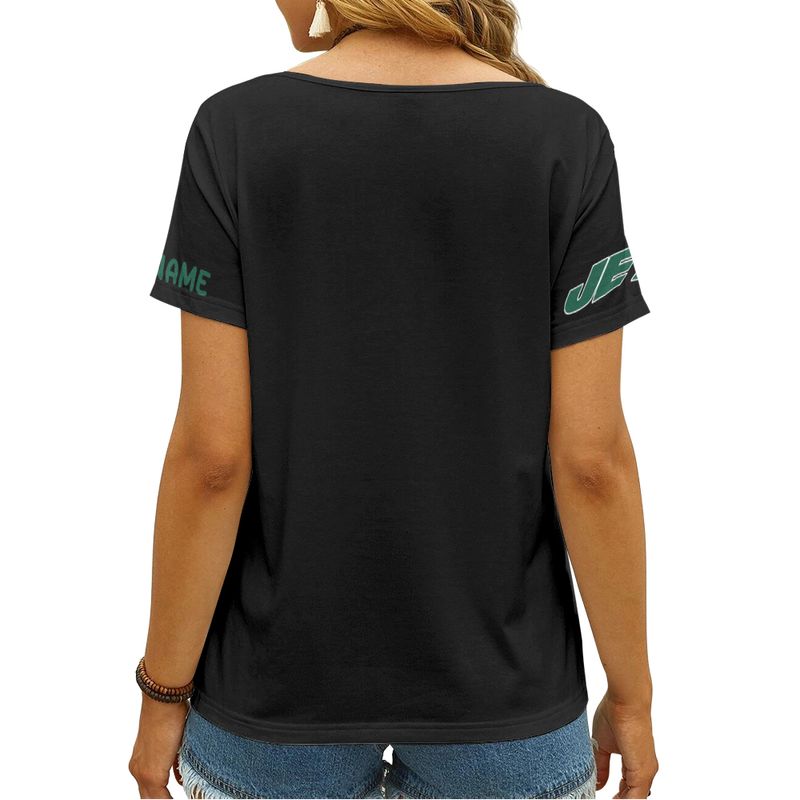New York Jets Happy Mother’s Day Summer Women V Neck T-Shirt AGCWTS704