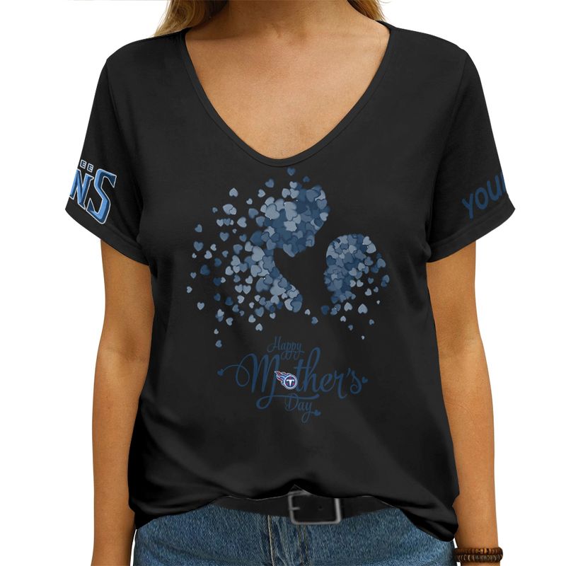 Tennessee Titans Happy Mother’s Day Summer Women V Neck T-Shirt AGCWTS710