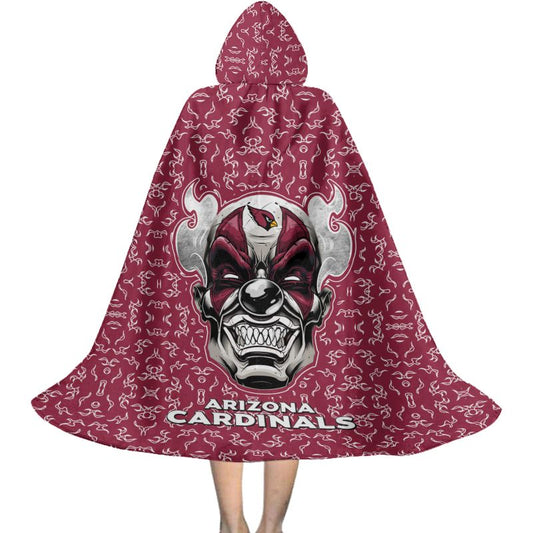 Arizona Cardinals Halloween Clown Limited Edition All-Over Print Halloween Cloak