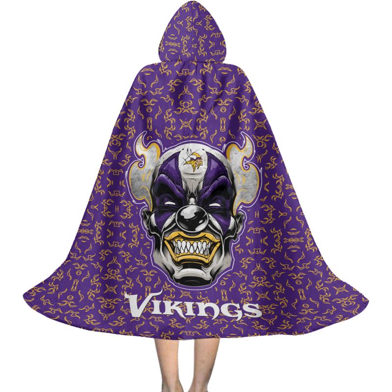 Minnesota Vikings Halloween Clown Limited Edition All-Over Print Halloween Cloak