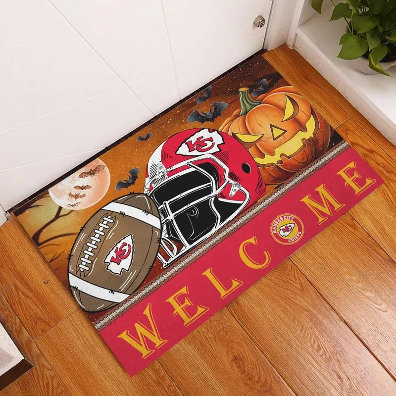 Kansas City Chiefs Halloween Doormat New Collection AZBTDM000015