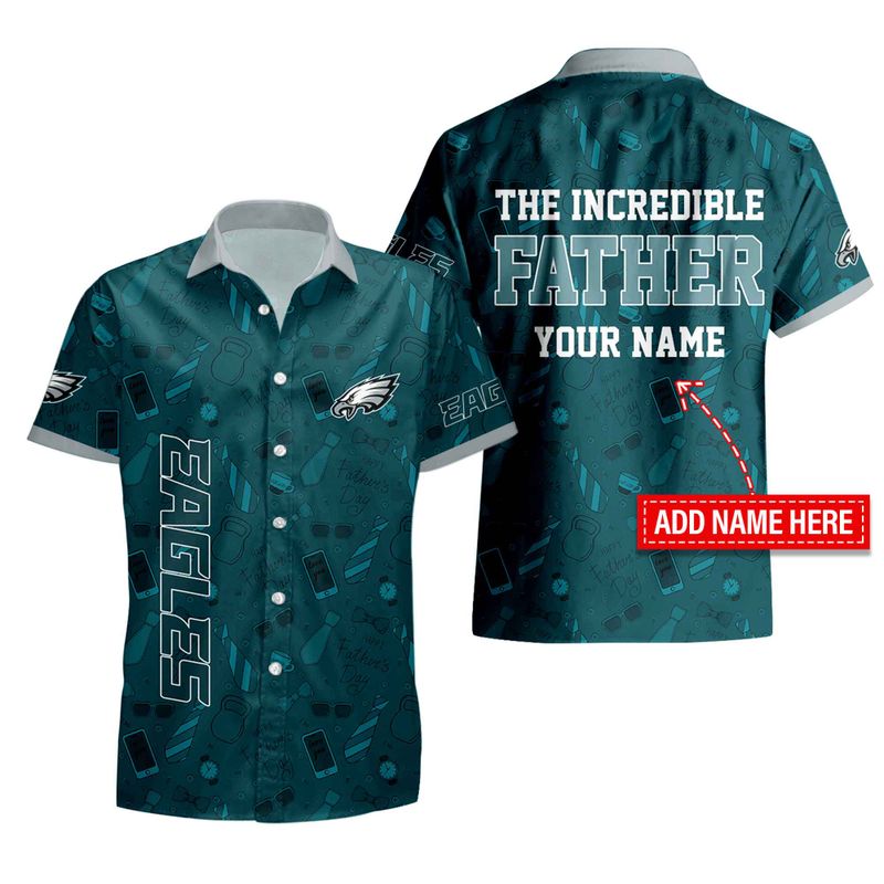 Philadelphia Eagles Personalized Button Shirt Father’s Day New AZBTBTS000004