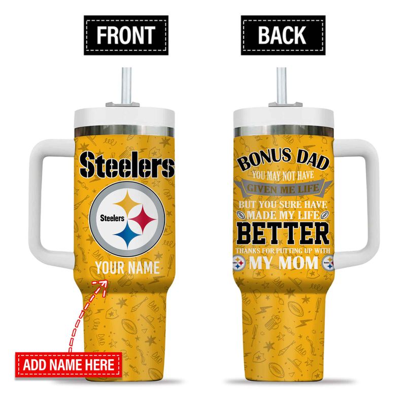 Pittsburgh Steelers New Personalized 40oz Tumbler Father’s Day AZBT40OZ000171