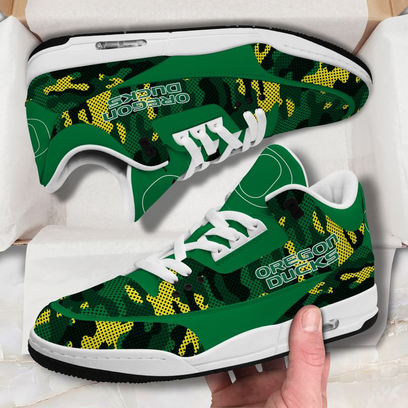 Oregon Ducks Basic White Genuine Leather JD03 Shoes Men and Women AZBTAJ3000004